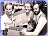 1985 Bernd, Werner, Helfi und Csar mit neuer LP